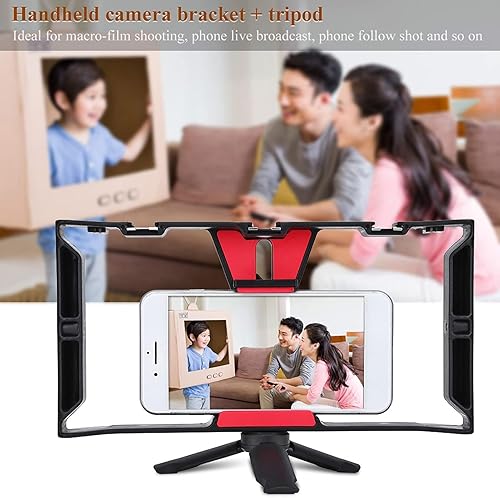 Miniatura 5 de Plataforma de video para teléfono inteligente, agarre de jaula de video para teléfono con soporte de zapata fría, estuche para vlogging,