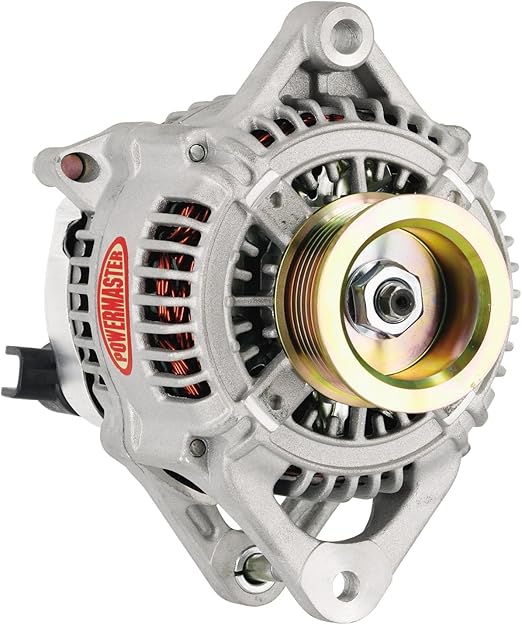 Powermaster 43311 Alternator; Denso w/Internal Fans; 170 Amp; Externally Regulated; OE Only; 100 Idle/135 Cruise/170 Top End; Natural;