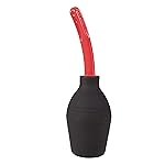 Abyclean Anal Douche Enema Bulb Vaginal Douche Enema Cleaner for Womens or Mans Health (310ml Black and Red)