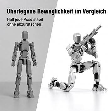 T13 Action Figures Set 3D Multi-Jointed Action Figures with Weapons Pack