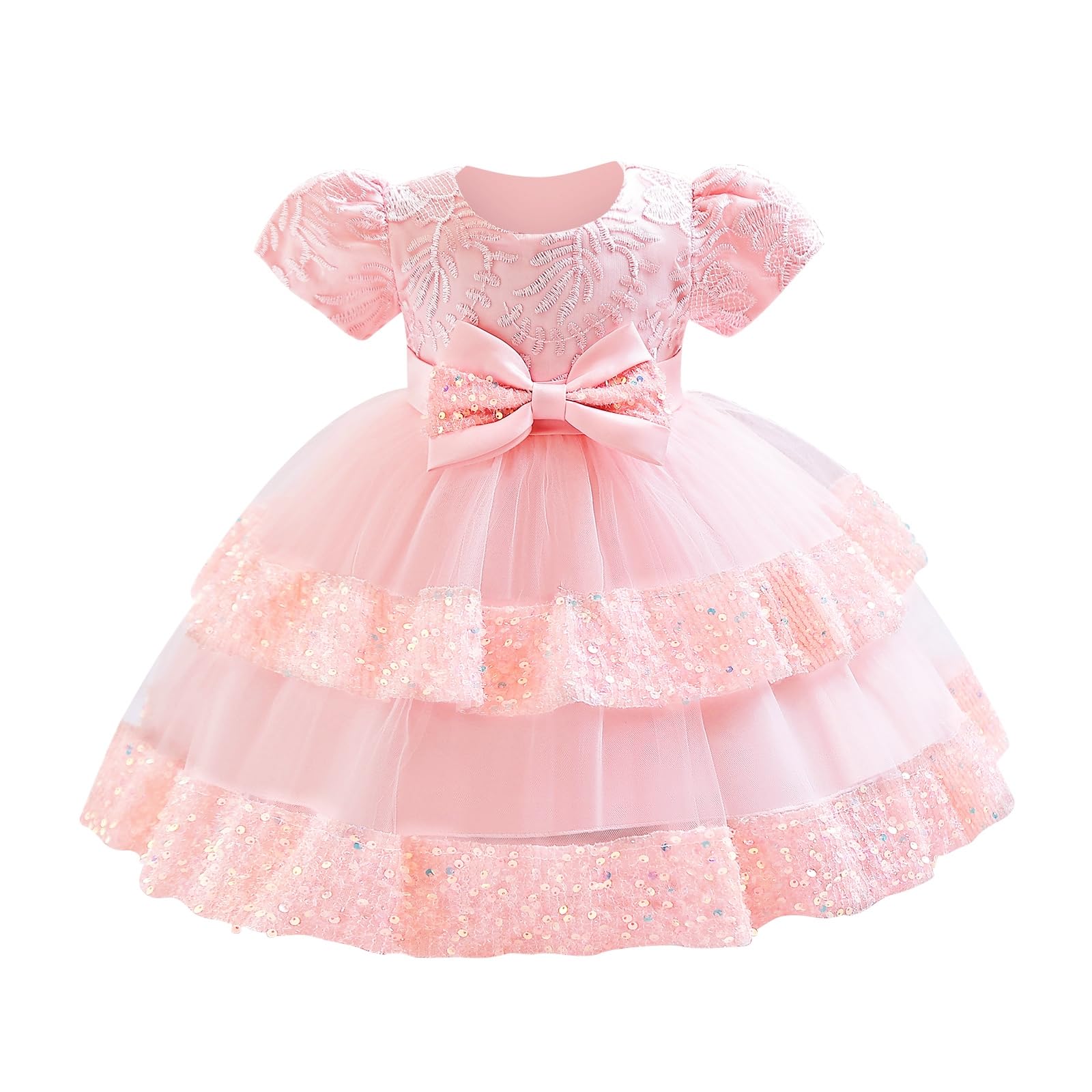 Doopkleding Baby Girl Belovecol Babyjurk Meisjes Pailletten