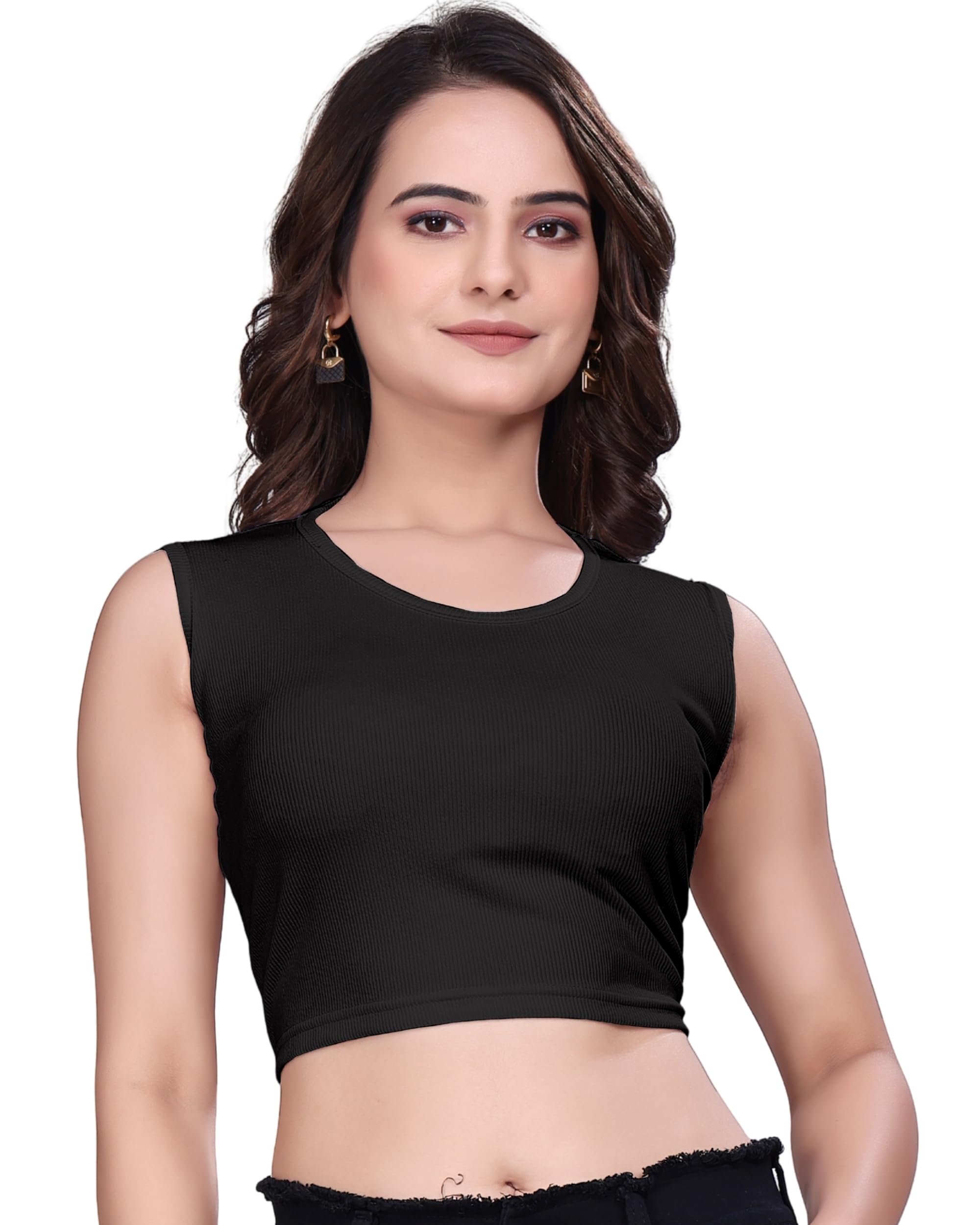 dholakiya empire vibe llp Tank Top for Women & Girls Round Neck Sleeveless Crop Top White, Maroon, Black Tank Top Size-XS to XL-picture-32