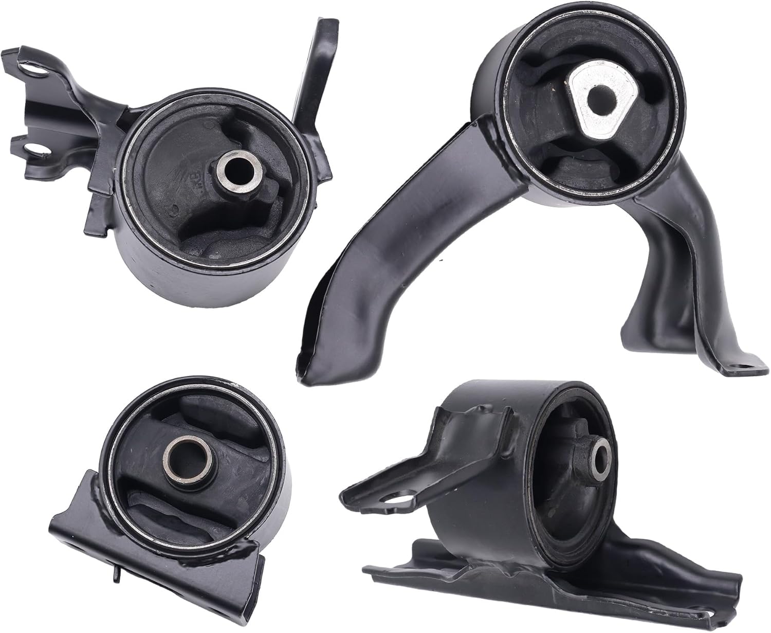5105493AB Engine Motor Mount Transmission Mount Set of 4 Compatible with Dodge Caliber 2007-2012 L4 2.0L/L4 2.4L; Compatible with Jeep Compass 2007-2017 L4 2.0L/L4 2.4L Replaces 5105489AE