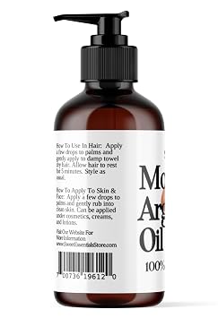 Premium Organic Moroccan Argan Oil | 8oz With Pump | Imported from Morocco | From Raw Unroasted Nuts | 100% Pure | Cold Pressed | Miracle Oil For Every Skin Condition, Hair, Nails, Anti-aging & More