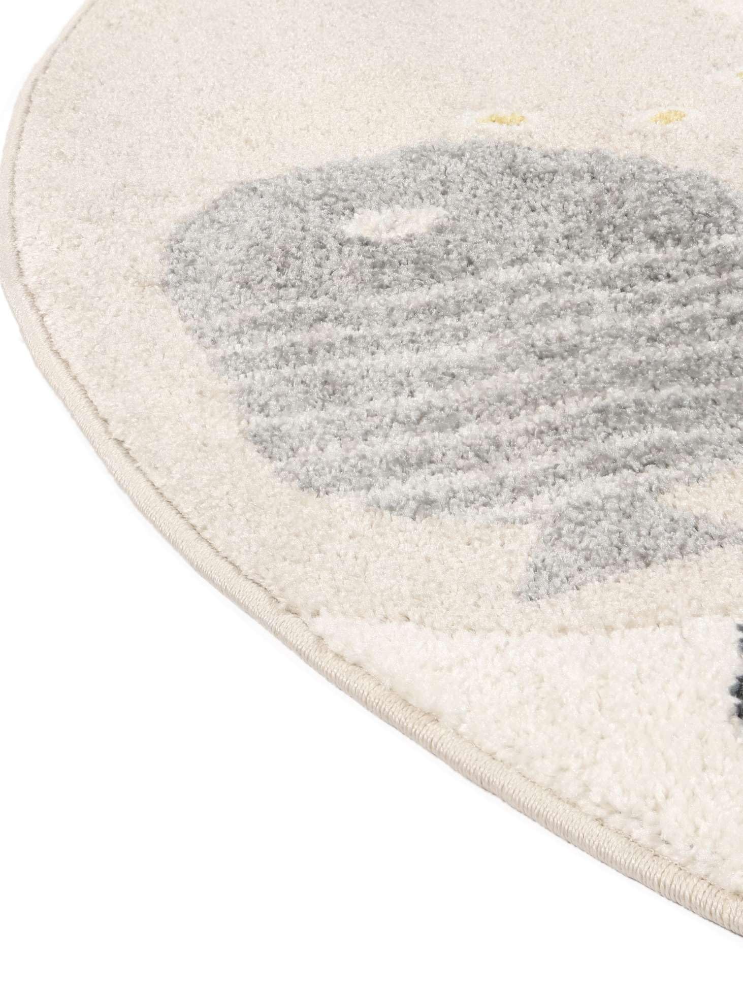 RugVista Octo Alfombra Infantil, Ø 150 cm, Rosa | Modernas, Niños, Redondo, Pelo medio, Limpieza en seco, Oeko-Tex 100, Sin productos químicos peligrosos, Cuarto del bebé