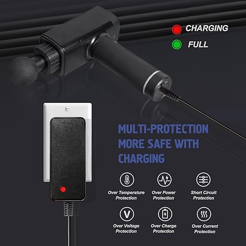 Miniatura 3 de Adaptador de CA de 24 V para pistola de masaje Salida del cargador: DC 24V o 25.2V Pistola de masaje Cable de alimentación Muscle Blaster Solo se