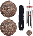 ORIGACH 2 PCS Metal Replacement Wind Catcher Circular Chime Sail Replacement with 16.4FT Nylon Cord Metal Wind Chime Parts Replacement Vintage Tree of Life Decor for Wind Chimes, 3.9 Inch