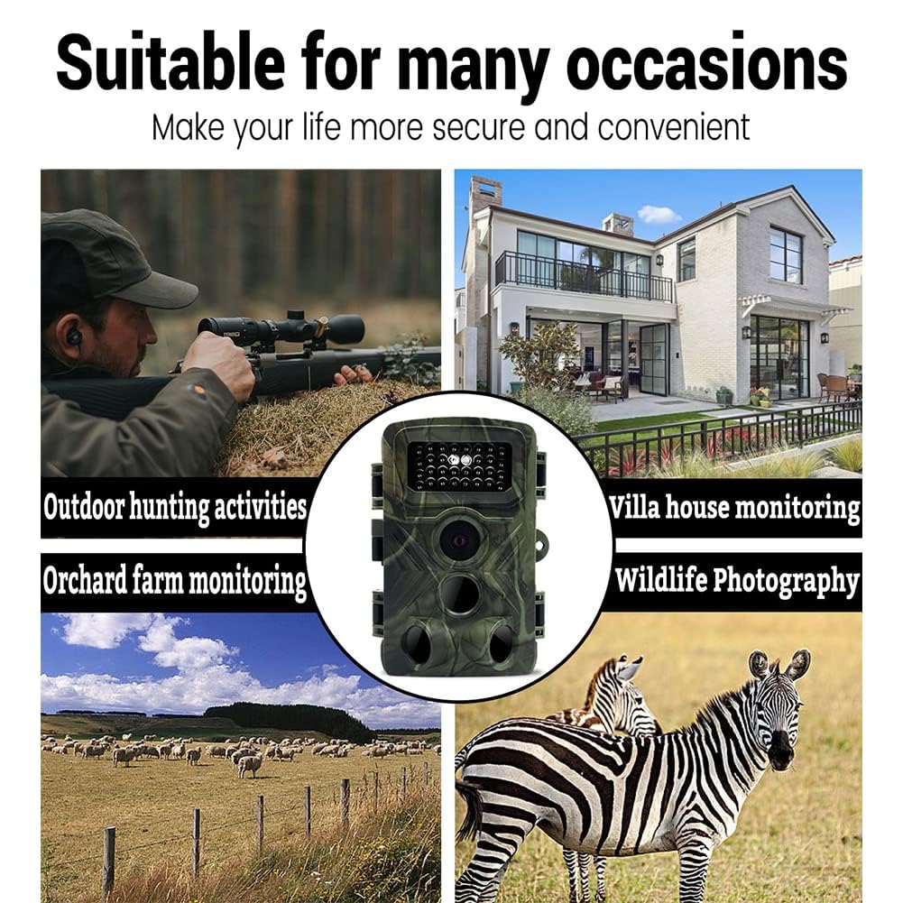 zalati Caméra de chasse PR3000 36 MP 1080p étanche IP66 infrarouge pour le jardin et la chasse