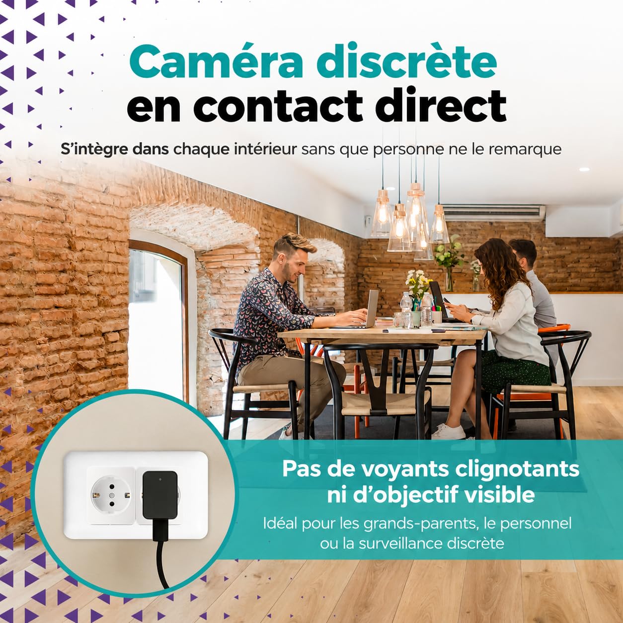 BP Adaptateur caméra espion avec WiFi - Caméra cachée - Mini caméra - Appareils d'écoute - Caméra d'espionnage - Fonctionne avec l'application - FULL HD 1080P - Avec carte SD de 32 Go - Manuel