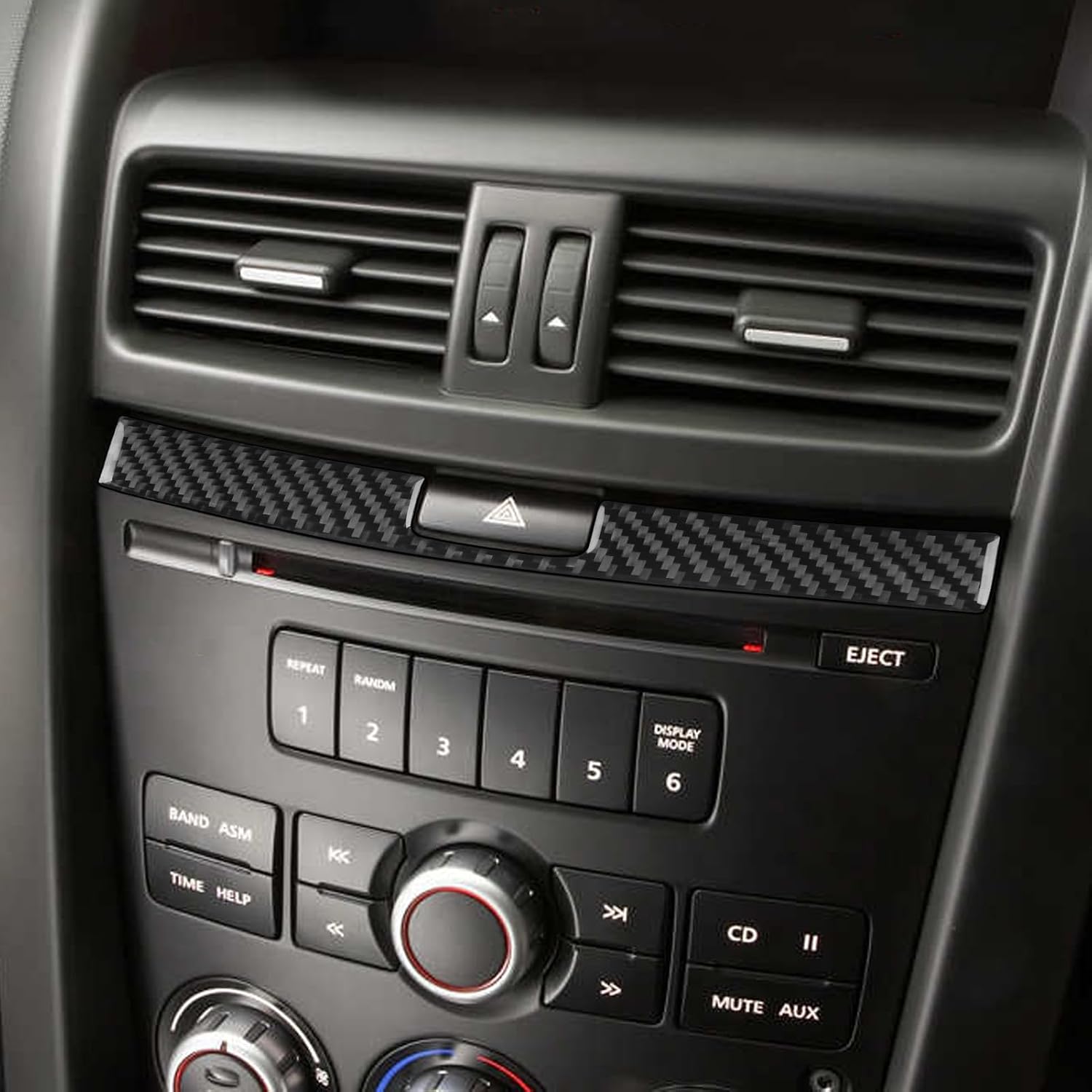 Car Warning Light Sticker Real Carbon Fiber Decor Interior Trim Compatible with Pontiac G8 2008 2009/Holden Commodore 2006 2007 2008 2009 2010 Accessories Decal Black