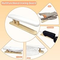 Vista 5 de Tabla de planchar acolchada con pecho y manga larga con base de madera para herramientas domésticas, formas de vestido a medida, estudio de costura