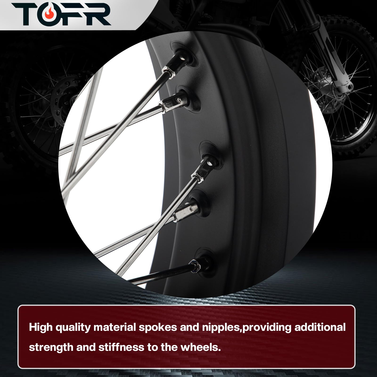 Amazon.com: TOFR 17 x 3.5 Front Supermoto Complete Wheel Set Rim