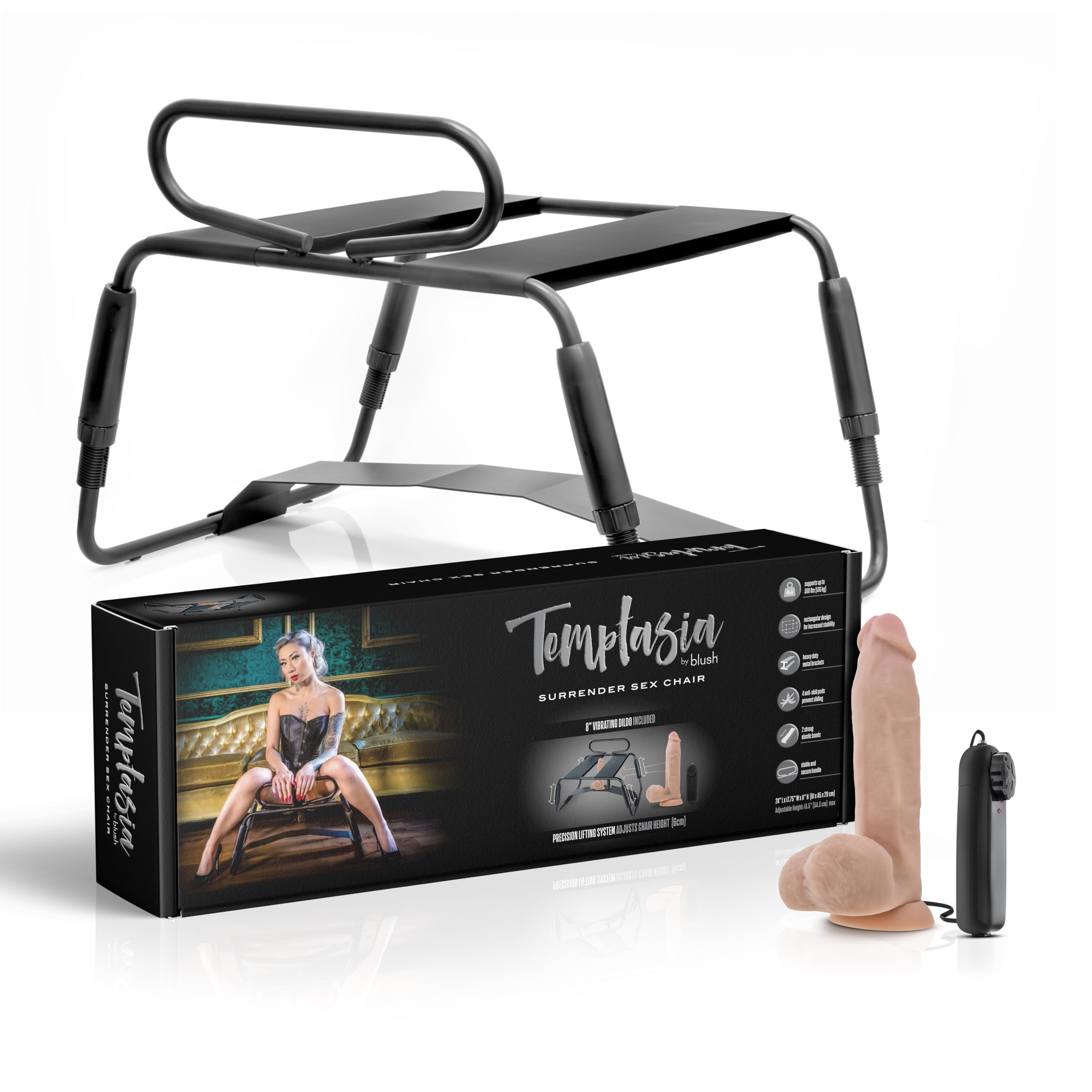 Amazon.com: Blush Novelties Temptasia Surrender Sex Chair - BDSM Bondage  Furniture for Bedroom | Unlimited Sex Position Stool with Bouncing Seat,  Strong Brackets | Sexual Enhancer