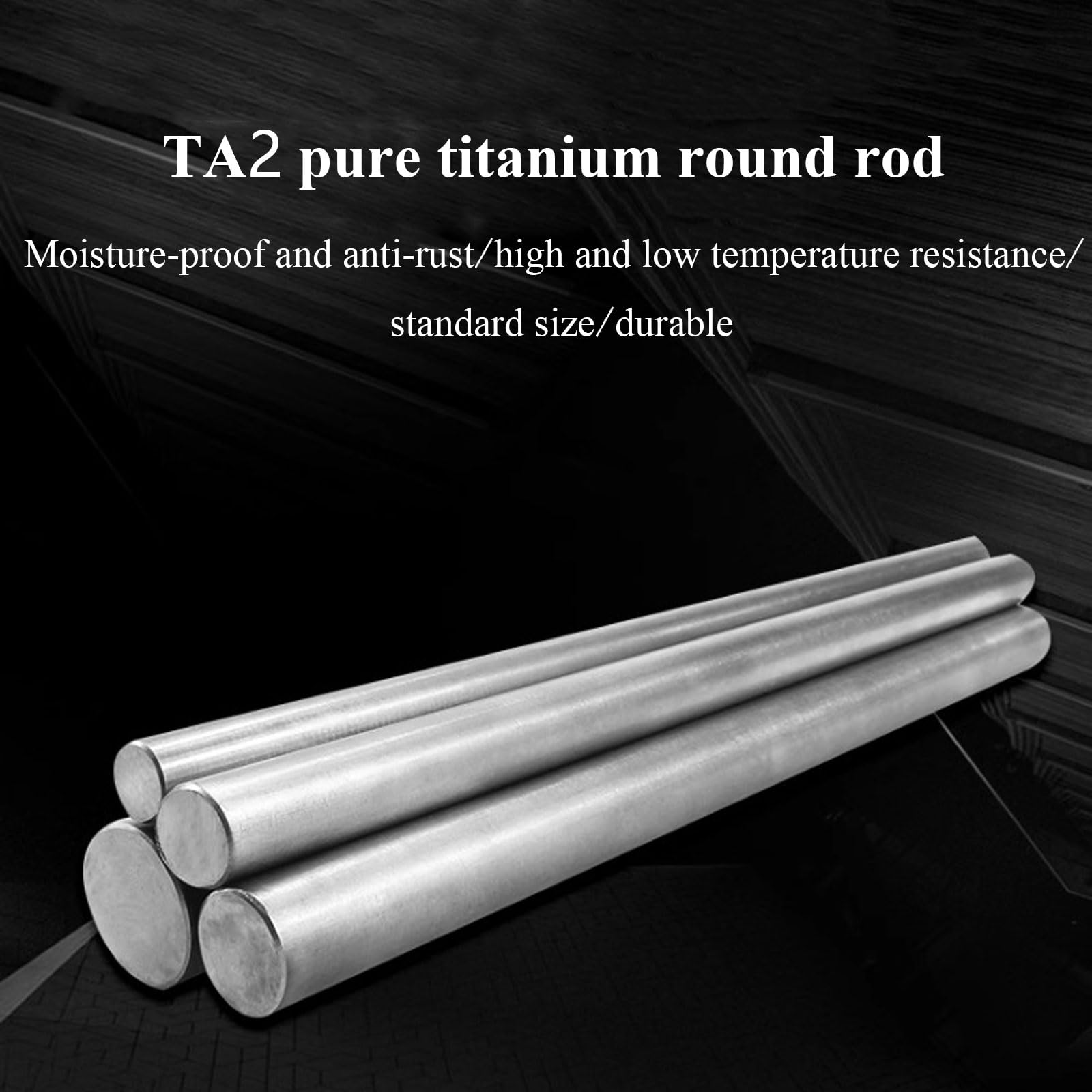 Aste tonde TA2 da 2 pezzi for applicazioni industriali: lunghezza 200 mm, diametro 12 mm-18 mm(18x200mm)