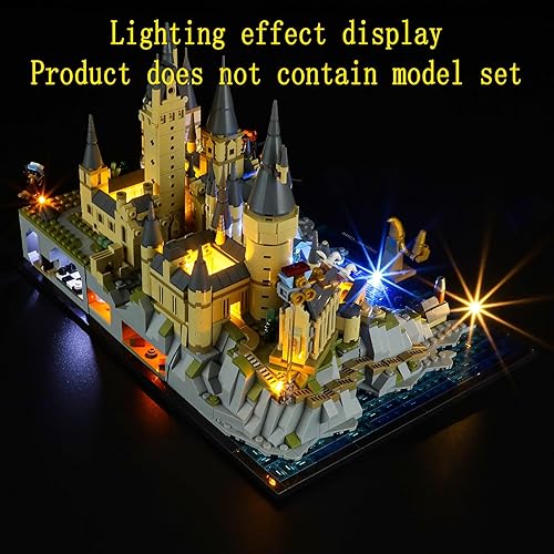 Miniatura 6 de GEAMENT Versión 2023 Kit de luz LED compatible con Lego Harry Potter Hogwarts Castle and Grounds 76419 (juego de modelos no incluido)