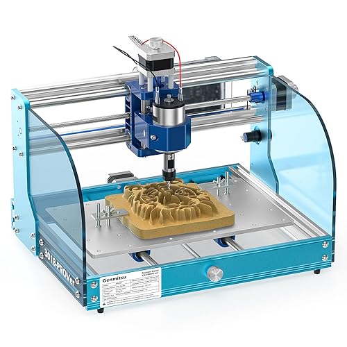 SainSmart Genmitsu 3018-PROVer V2 CNC Router Machine for Beginner, Mini Milling Engraver Kit with Z-Probe, Limit Switches, E-Stop, Ideal for Wood, Acrylic, MDF, Plastic (Without Offline Controller)