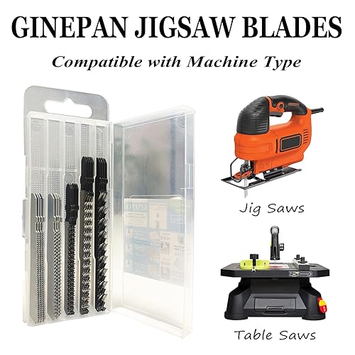 Miniatura 7 de 20 piezas de hojas de sierra de calar T Shank para madera, plástico y metal, compatibles con el 90% de las sierras de calar eléctricas, como Bosch,