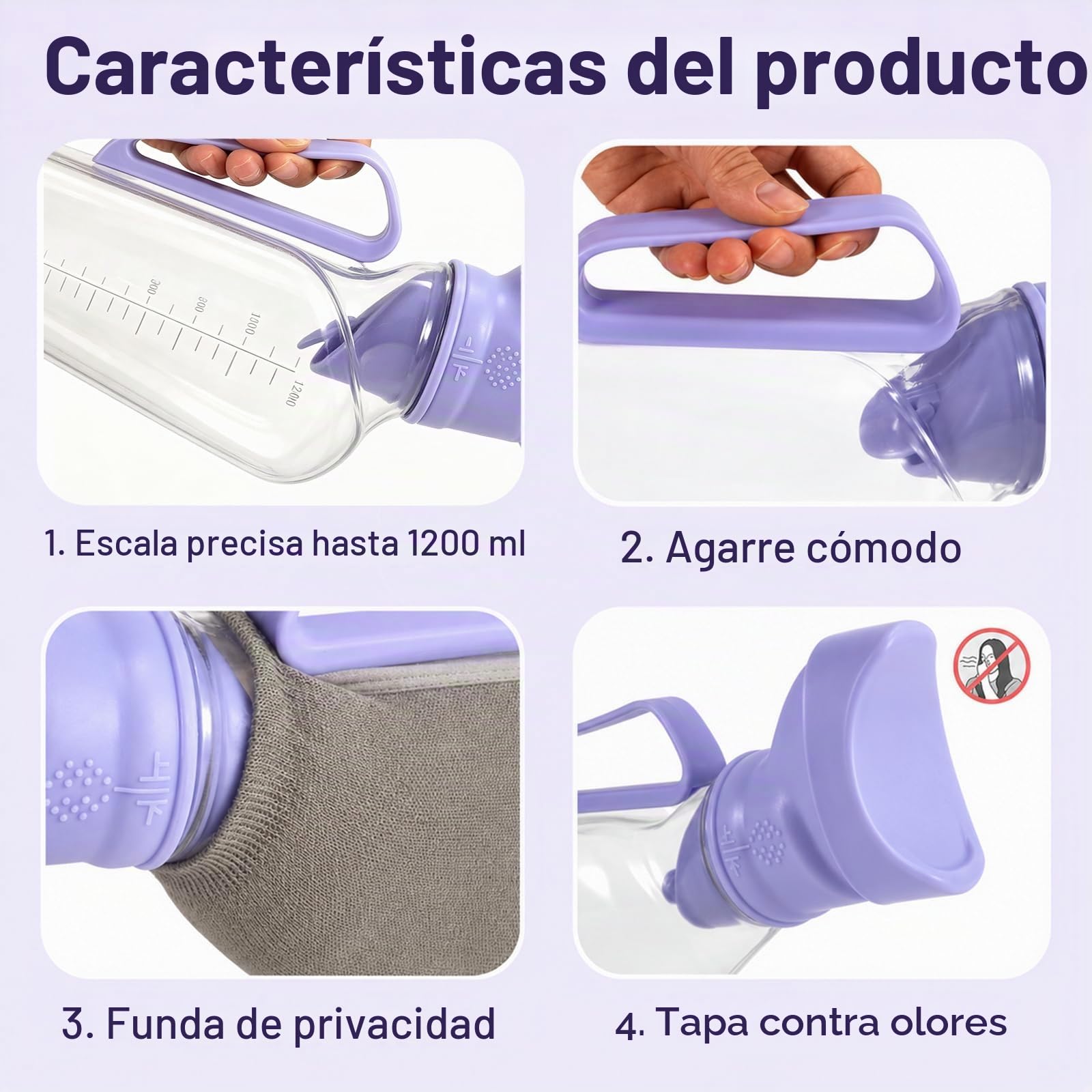 orinal adulto mujer,urinario femenino,urinario portatil mujer, urinario portatil,ayuda para orinar para mujeres,urinario para mujeres,reutilizable,inodoro portátil,viajes,coche,1200 ml