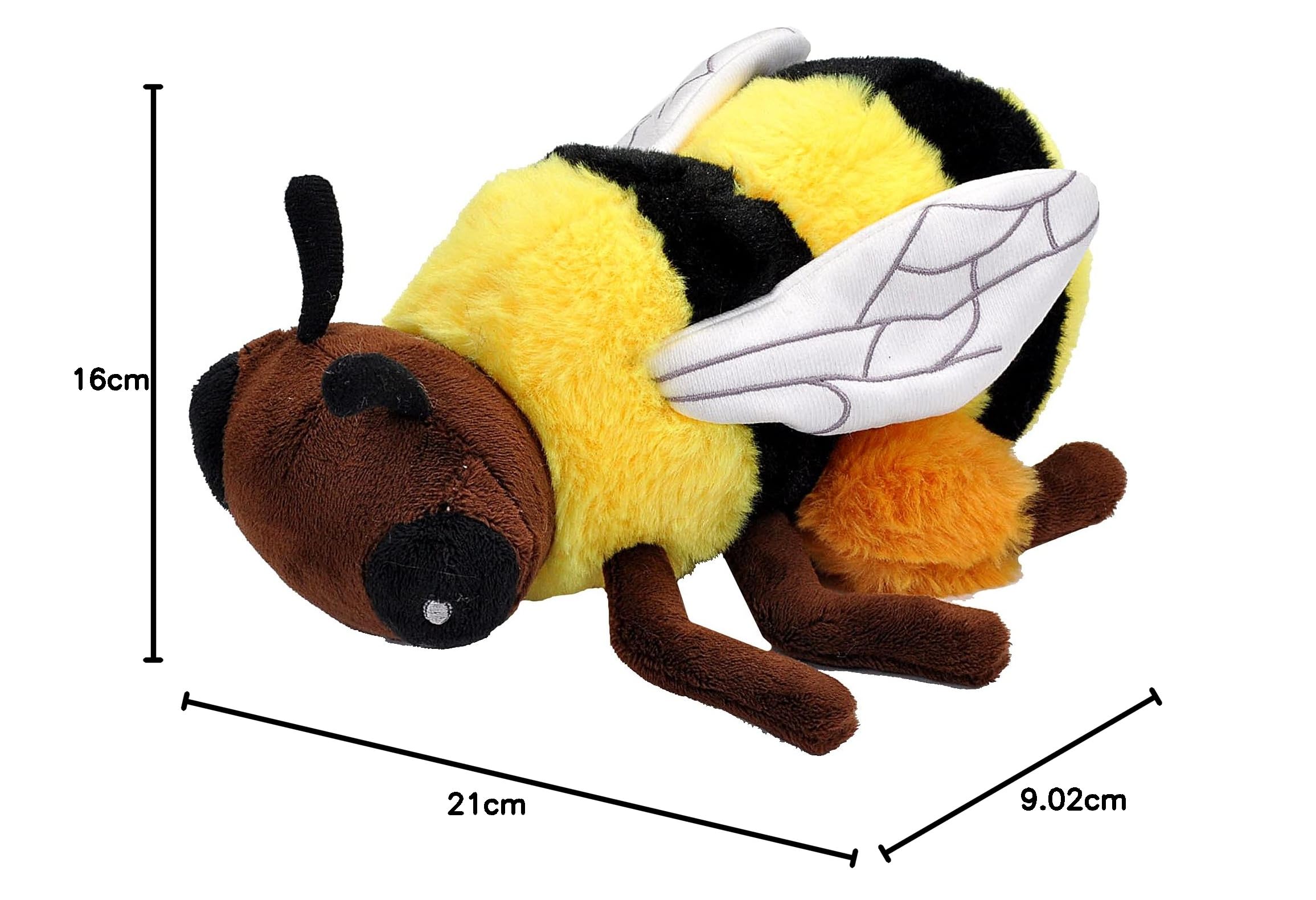 Wild Republic Eco-Friendly Plush Bee Toy - 12 Inch Stuffed Animal Made From Recycled Water Bottles | Perfect Kids Gift & Nursery Decor