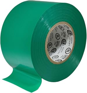 GGR Supplies T.R.U. EL-766AW Green General Purpose Electrical Tape 2" (W) x 66' (L) UL/CSA Listed core. Utility Vinyl Synthetic Rubber Electrical Tape
