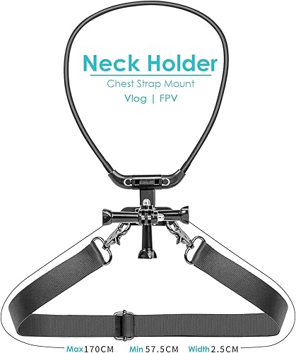 Miniatura 3 de XINANEE - Soporte para cámara de acción con soporte para correa de pecho para DJI OSMO Pocket 12 OSMO Action 3 Insta360 ONE RS, R, ONE X3, X2  Vlog