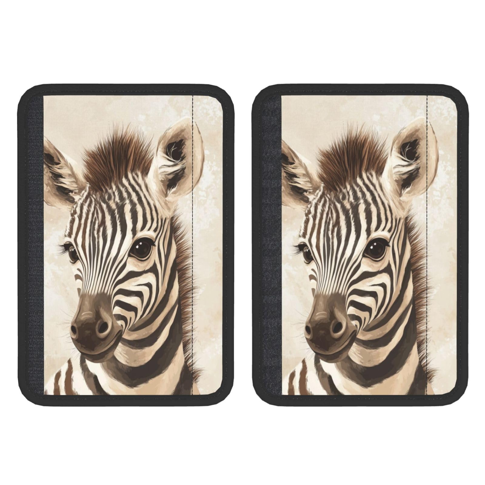 Cute Zebra Animal Car Seat Belt Cover 2 Pack Seatbelt Strap Shoulder Pad Protector Universal Comfort for Car