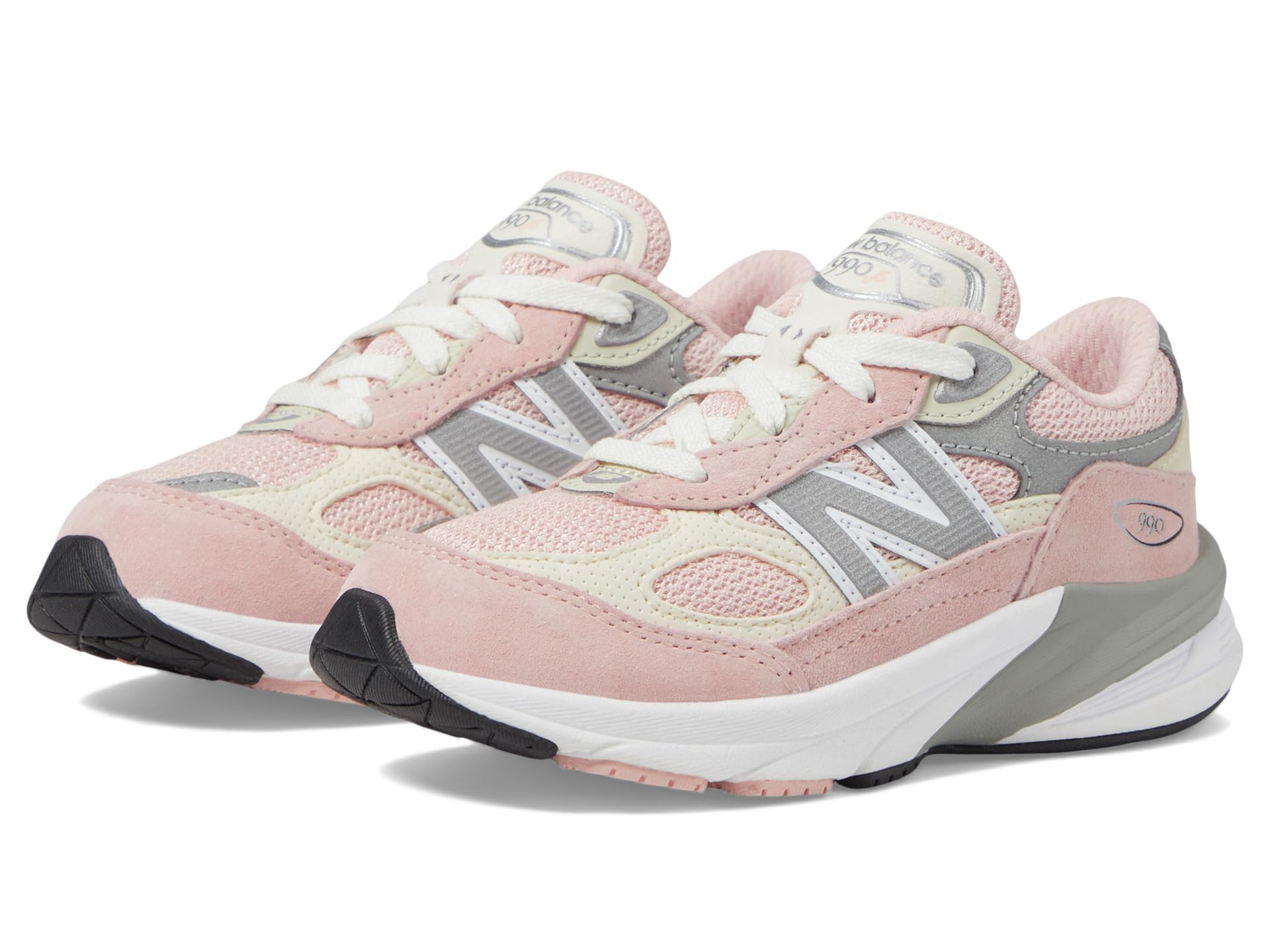 Amazon | New Balance キッズ 990 V6 レースアップスニーカー, ピンク