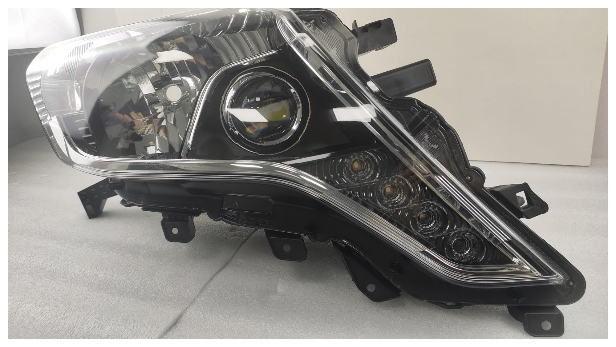 Akcesoria samochodowe lampa LED 2012-2015 kompatybilna z Toyota Prado 3000 4000 reflektor montaż reflektora systemy oświetlenia samochodowego(Right with module)