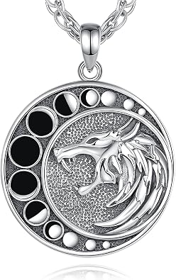 CELESTIA 925 Sterling Silver Viking Necklaces for Men Women Thors Hammer/Viking Wolf/Viking Runes/Yggdrasil