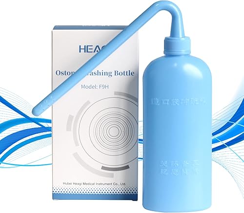 Herramienta de limpieza de bolsas de colostomía, botella de lavado de bolsas de ostomía, bolsa de estoma para lavar botellas de lavado para todas