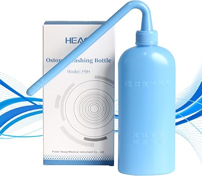 Colostomy Bag Cleaning Tool, Ostomy Washing Bottle, Stoma Rinse | Stoma Rinse Pot, Reusable Wash Bottle, 13-Hole Nozzle, PEVA Soft Bottle, Fits All Ostomy Bags, Extends Bag Life