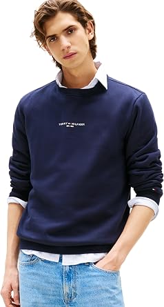 Tommy Hilfiger Mens Medium Weight Small Graphic Logo Crewneck Sweatshirt