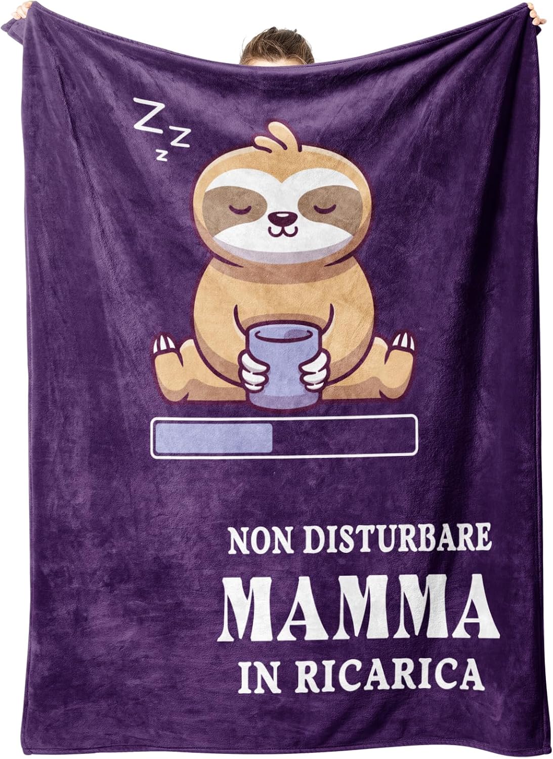 Coperta In Flanella Per La Mamma - Morbida E Leggera 127x152 Cm Con Design Elefante E Scritta - Regalo Per Neo Mamma, Compleanno, Festa Della Mamma - 5