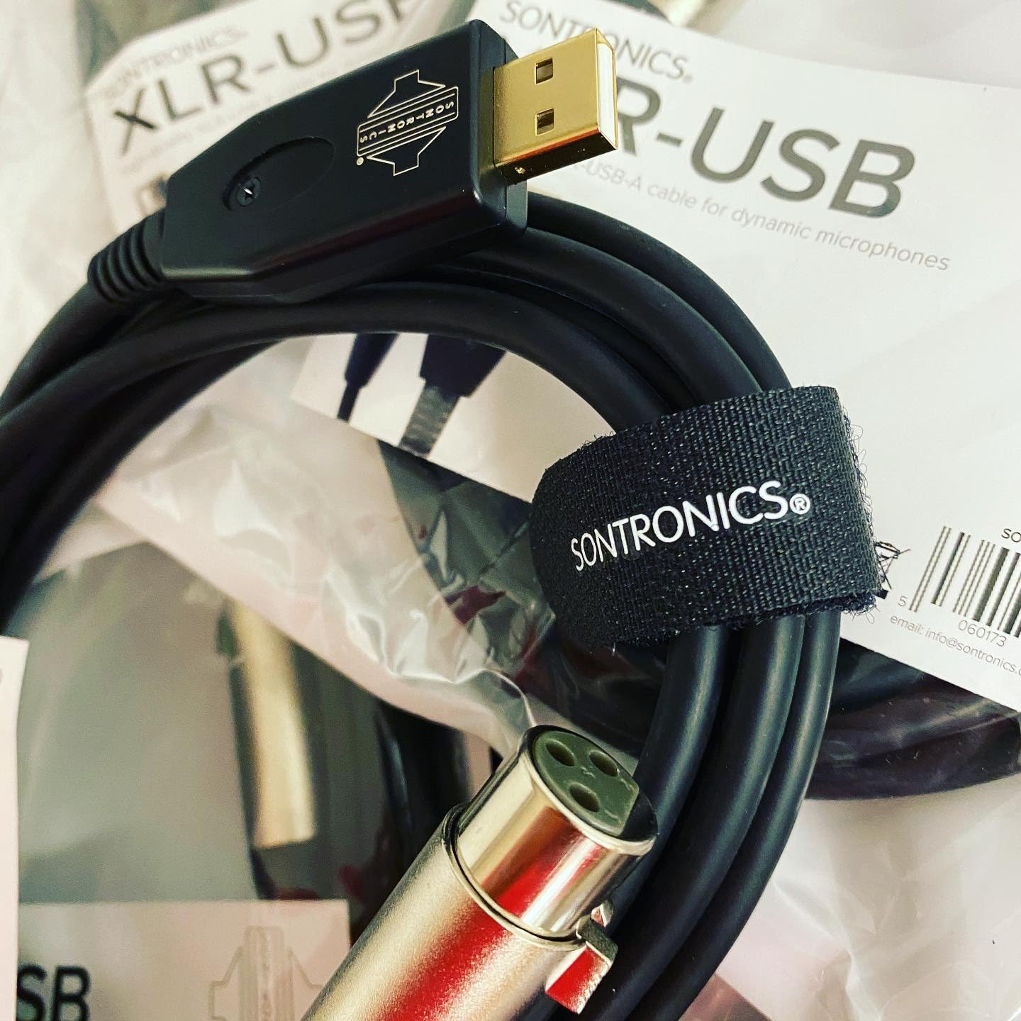SONTRONICS Kabel XLR-USB do mikrofonów dynamicznych, 3 metry