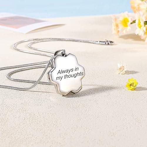 Miniatura 4 de Fanery sue Collar con medallón de corazón que sostiene imágenes, collares personalizados con fotos personalizadas, con imagen en el interior,