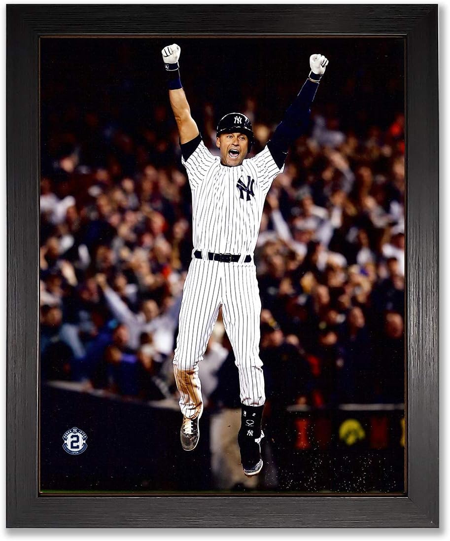 New York Yankees Derek Jeter. The Captain Plays His Last Game At Yankee Stadium Framed 8x10 Photograph Picture. - Valentines Day, Birthday, Fathers Day, Or Christmas Gifts For Men, Dad, And Husband