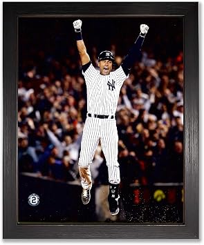 New York Yankees Derek Jeter. The Captain Plays His Last Game At Yankee Stadium Framed 8x10 Photograph Picture. - Valentines Day, Birthday, Fathers Day, Or Christmas Gifts For Men, Dad, And Husband