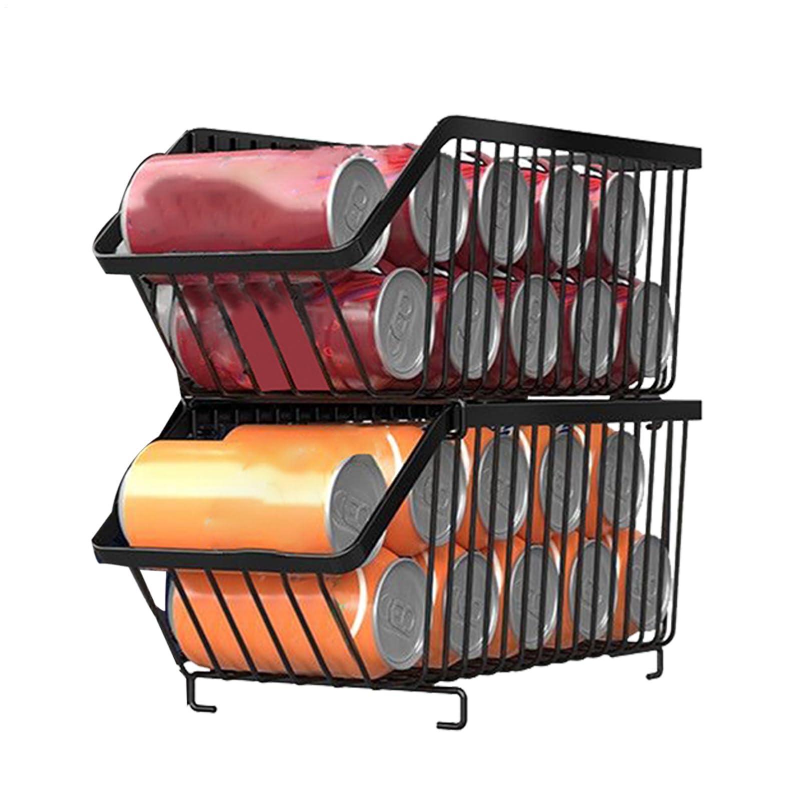 Distributeur empilable en fer pour placard cuisine et étagère de rangement