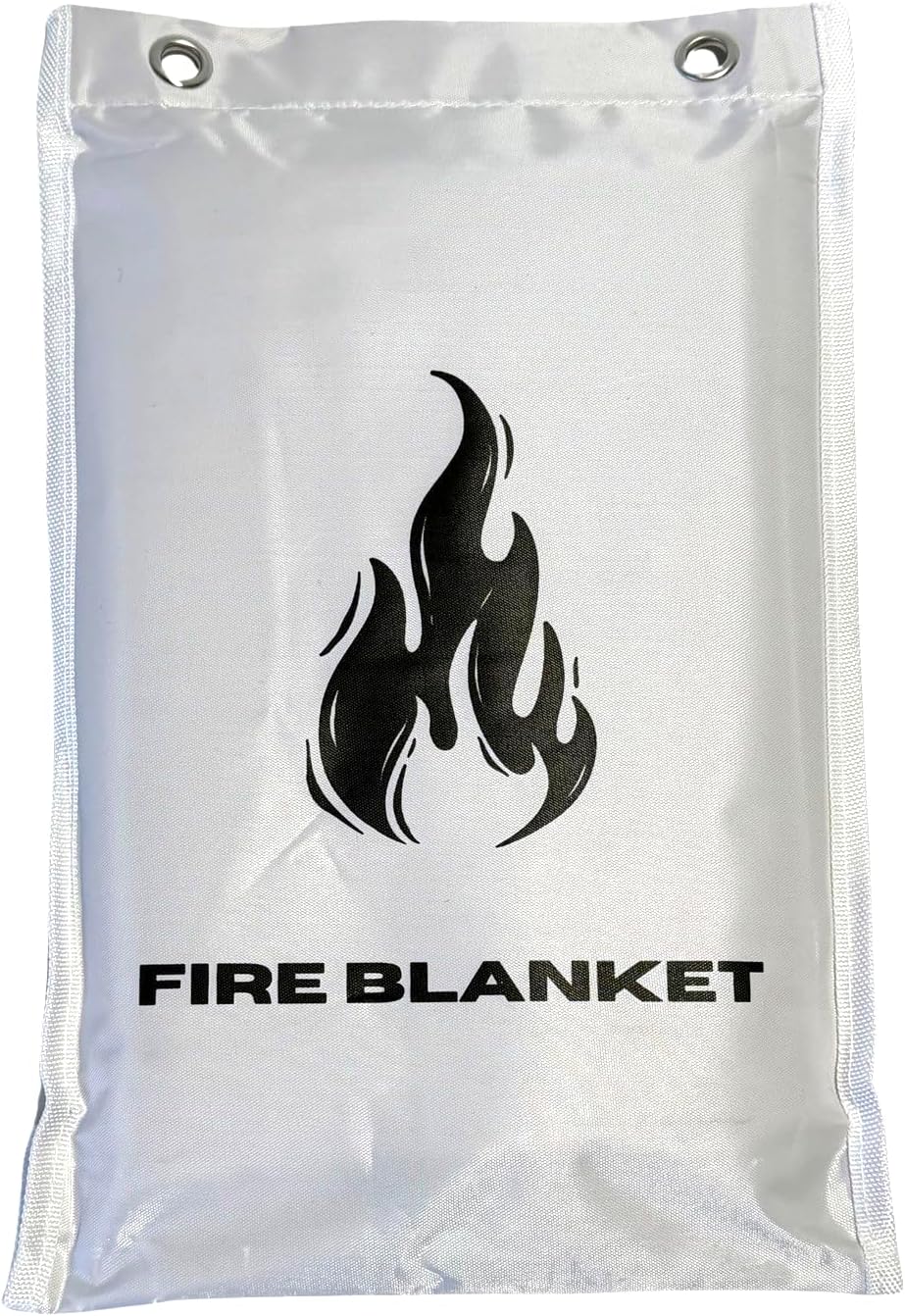 1X Fire Blanket for Home Safety Emergency for Kitchen Fiberglass Fire Blankets Fireproof Blanket House Safety Flame Retardant Fabric Tarp Cover White