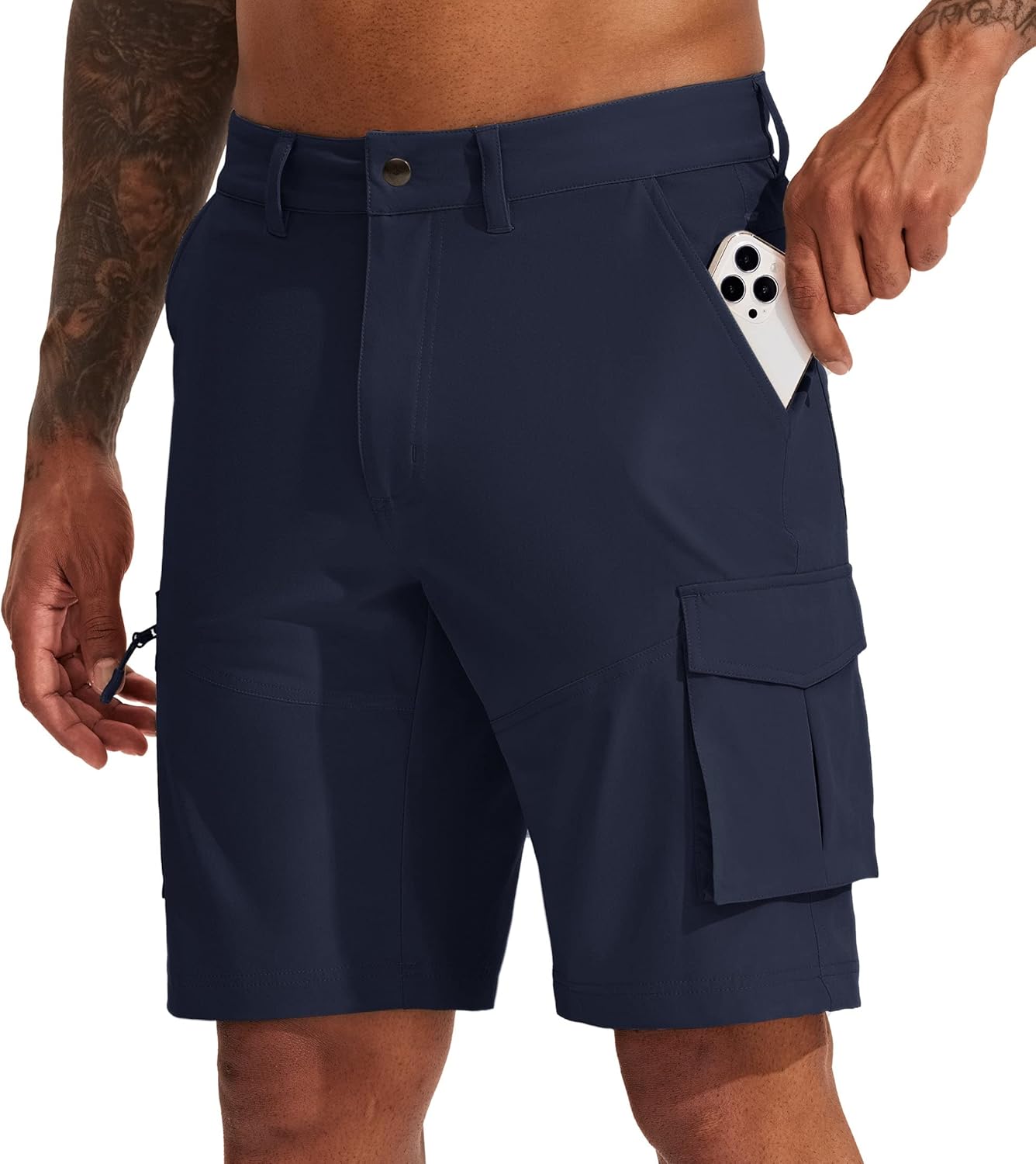 Willit Men's Hiking Cargo Shorts Golf Athletic Shorts Quick Dry Stretch Casual Summer Shorts with Pockets 9"