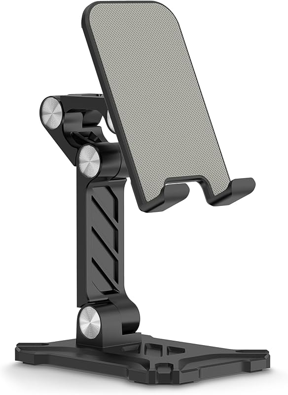 Foldable Phone Stand Desk for Samsung Galaxy S26 S25 Ultra Plus S23 S24 A14 | A54 5G A15 A13 A53 S22 S21 FE S20 A03s A23,iPad iPhone 16 15 Cell Phone Holder Height Adjustable Tablet Cradle Desktop Dock