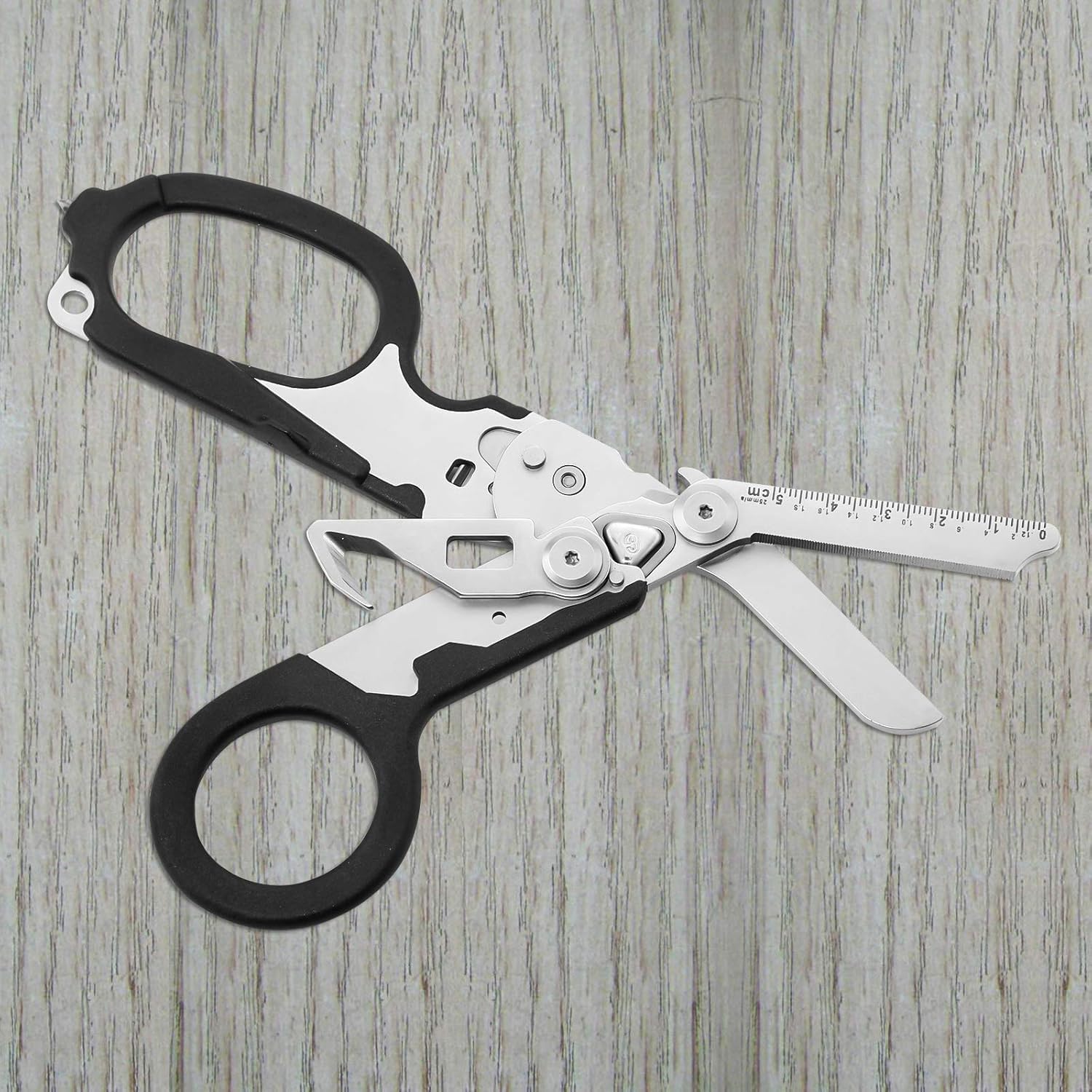 Pinze pieghevoli 6 in 1, in acciaio legato, argento, 20,8 x 9,9 cm, 300 g, multiuso, portatili, forbici di emergenza per sopravvivenza all'aperto, casa