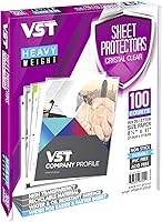 Vista 2 de VST Heavy Duty Sheet Protectors 8.5 x 11 Inch for 3 Ring Binder, 3 Mil Crystal Clear Page Protectors, Plastic Sleeves for Binders, Top Loading Paper