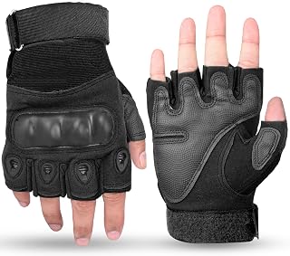 Allextreme Half Finger Bike Riding Gloves with Protective Shell Anti-Skid Breathable Off-Road Hand Protection for Men Wome... Price In India
