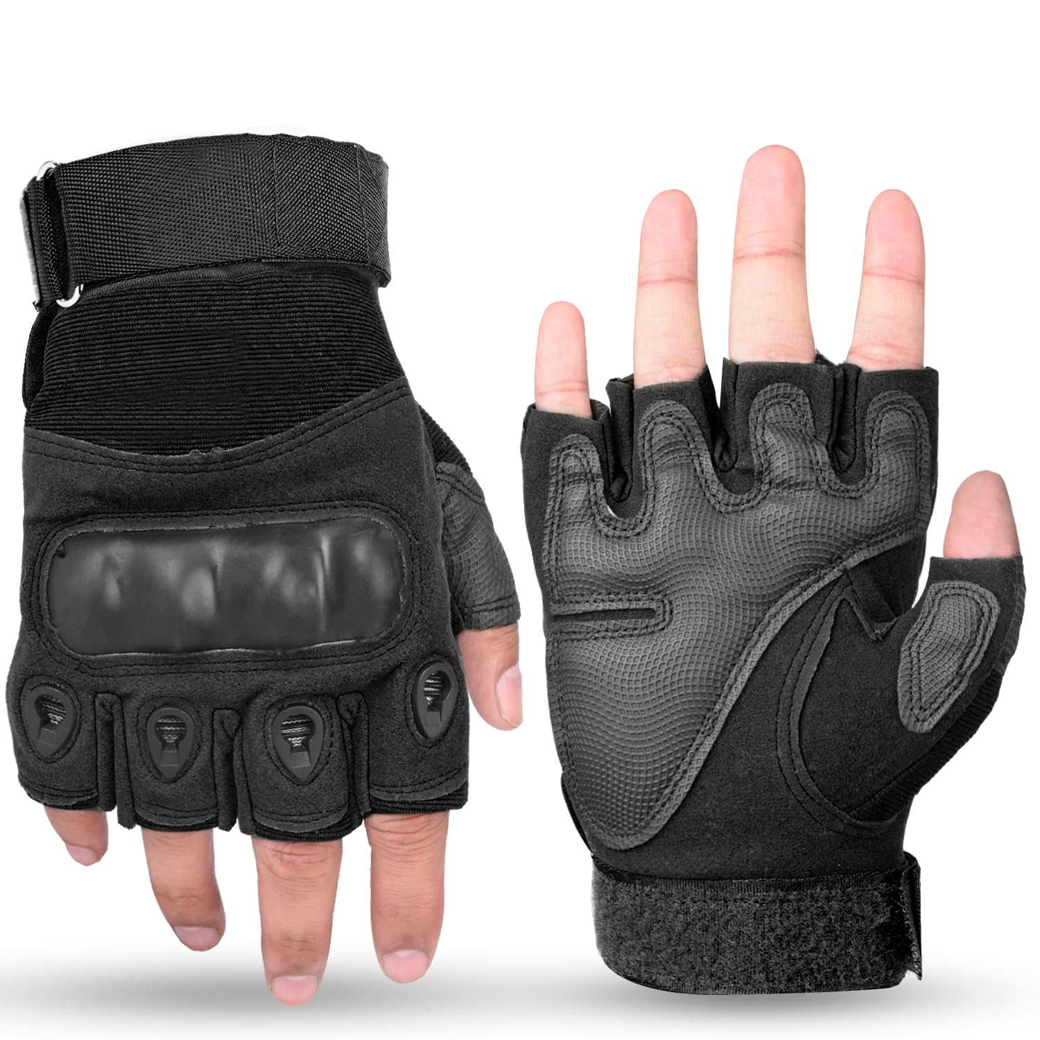 Allextreme Half Finger Bike Riding Gloves with Protective Shell Anti-Skid Breathable Off-Road Hand Protection for Men Wome... - Review, Price and Buying Guide