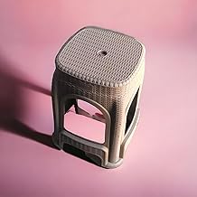 Generic Plastic Rattan Stool Without Rest - Beige