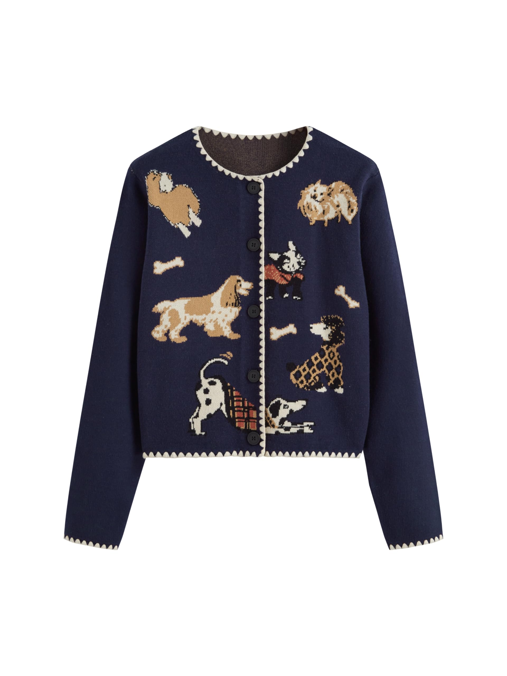 CIDER Cute Cardigan Sweaters for Women Crew Neck Button Down Long Sleeve Knit Cardigans Sweaters Fall Winter Outfits