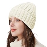 1&2 Winter Beanie for Women Soft Warm Slouchy Knit Hat Ski Stocking Cuffed Cap