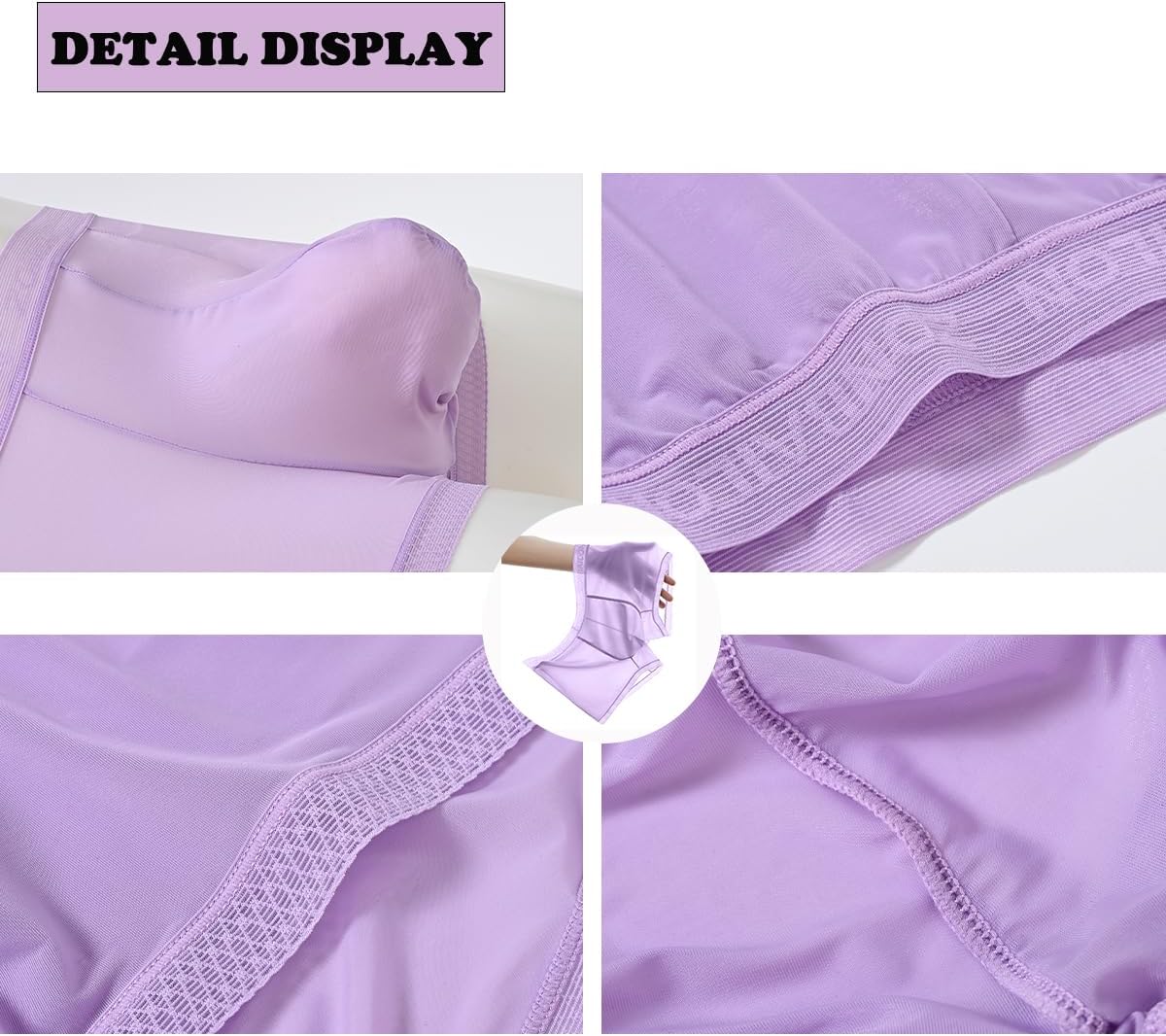 ZONBAILON Breathable Ice Silk Men's Boxer Briefs See-Through Underwear Trunk Transparent Stretch - Image 4