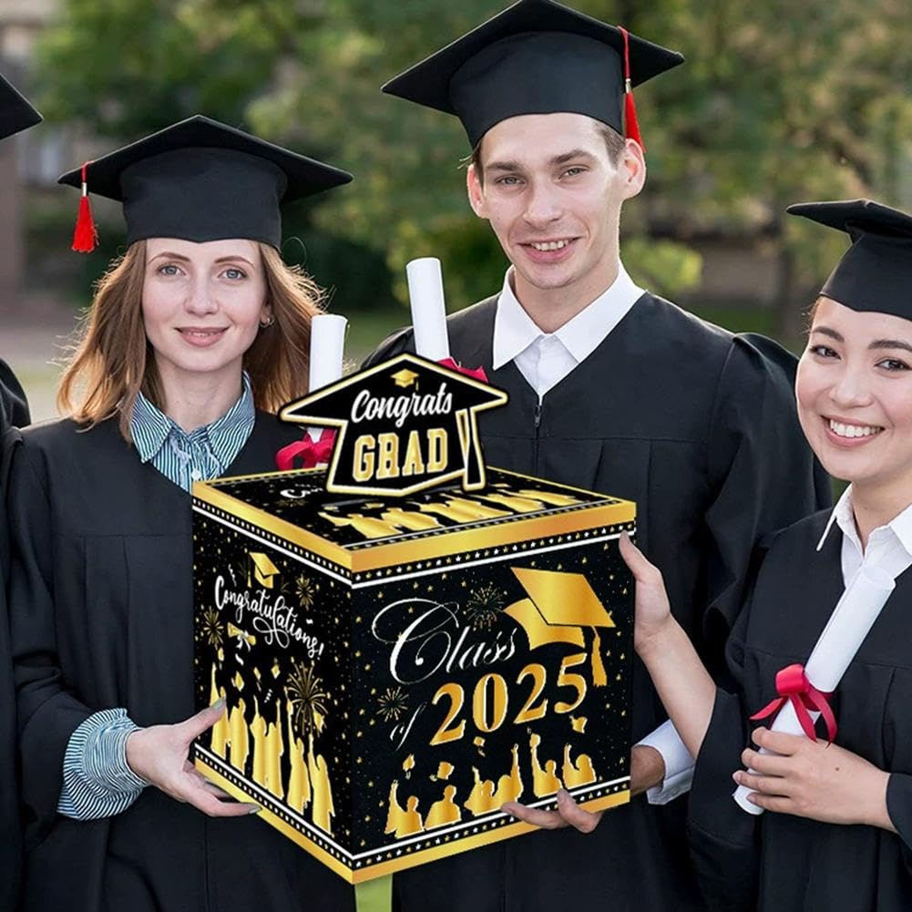 Salvadanaio di laurea per regalo in contanti, salvadanaio con biglietto di auguri di laurea estraibile per classe 2024 forniture per feste di laurea